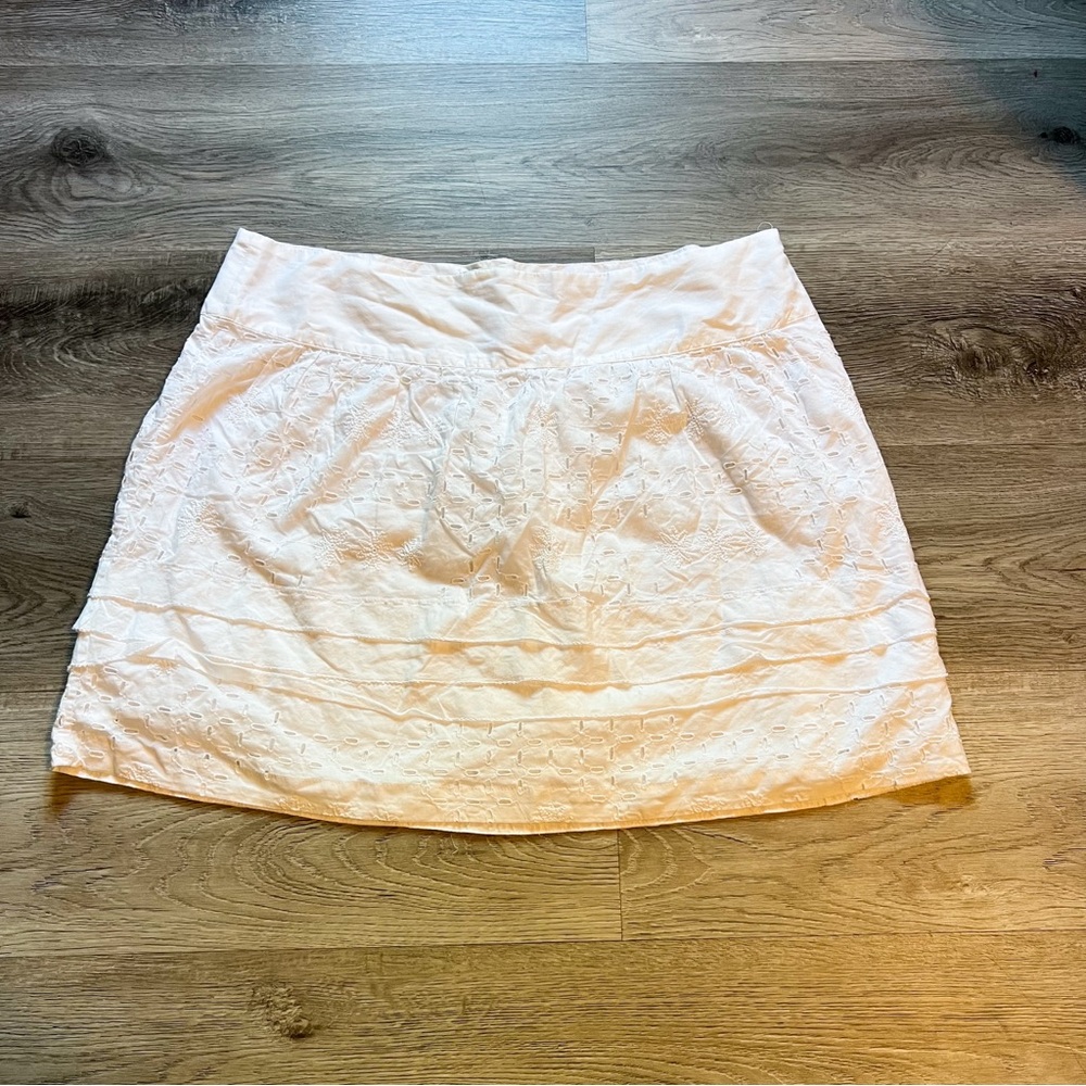 Banana Republic Women's White Cotton Mini Skirt Size 14